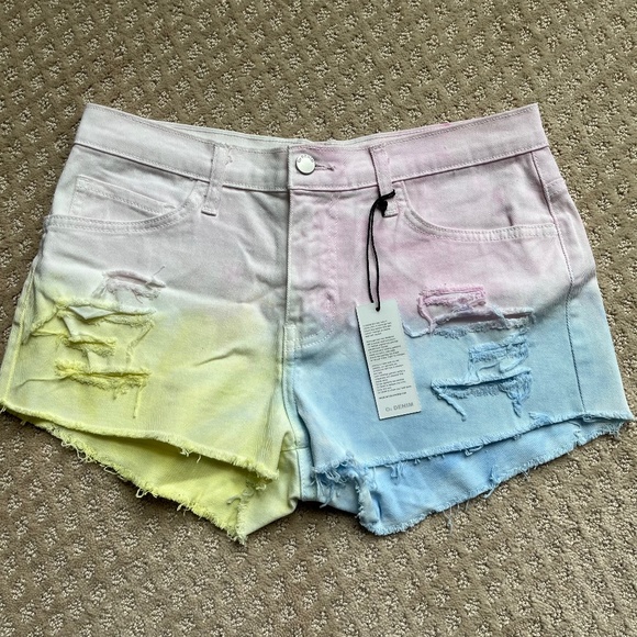 O2 Denim | Over the Rainbow Denim Shorts - Picture 1 of 3
